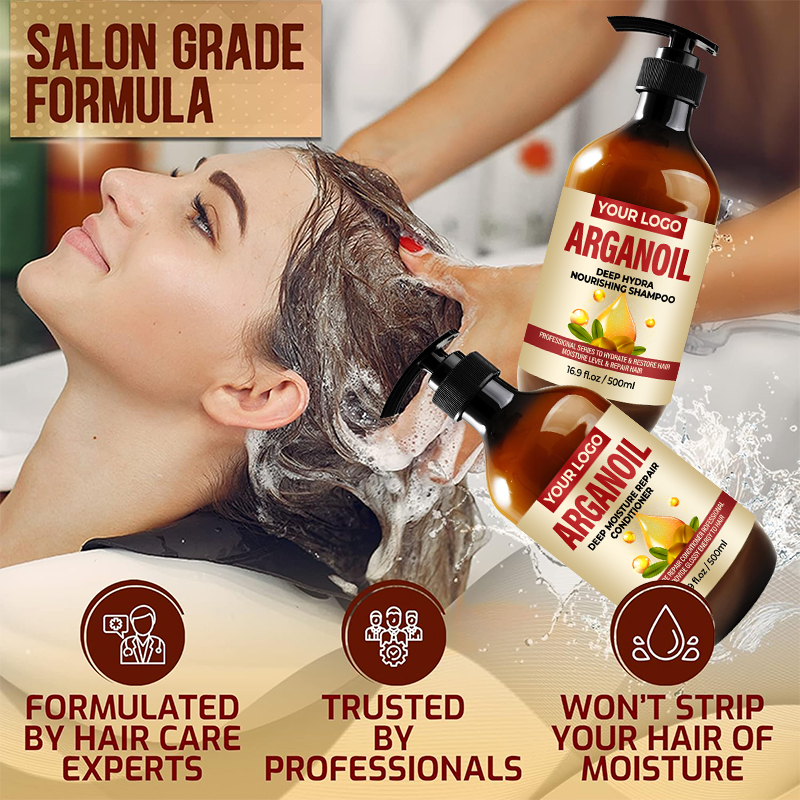 Natural Vegan Herbal Argan Oil Shampoo Conditioner Liquid Refreshing Anti-Frizz Hair Treatment Unisex Concentrated Formula(pic4)