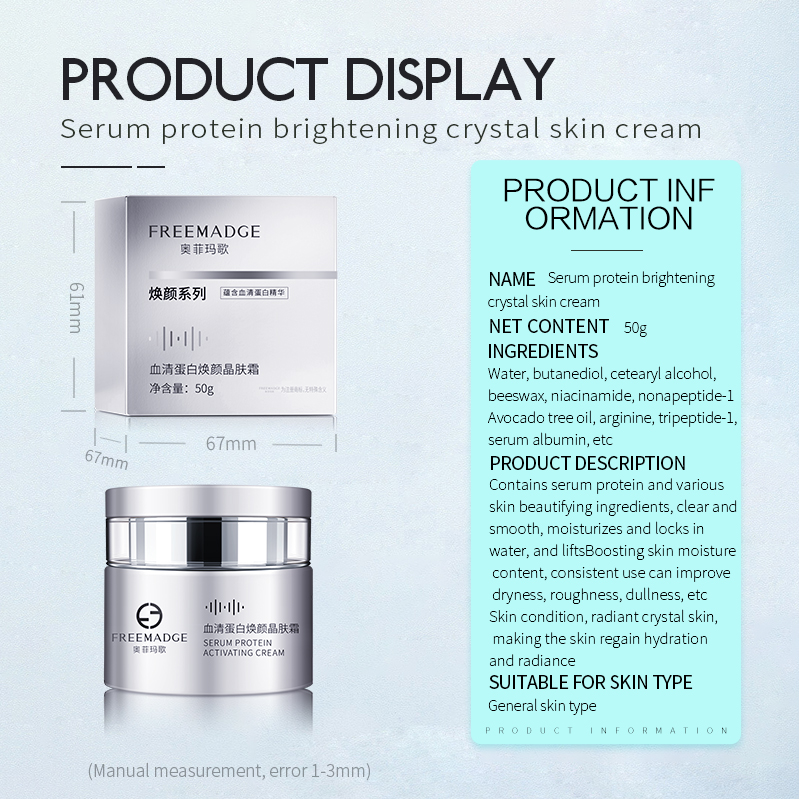 Freemadge Serum Protein Skin Renewal Cream, Boost skin hydration,Locks in moisture for Men and Women(pic7)