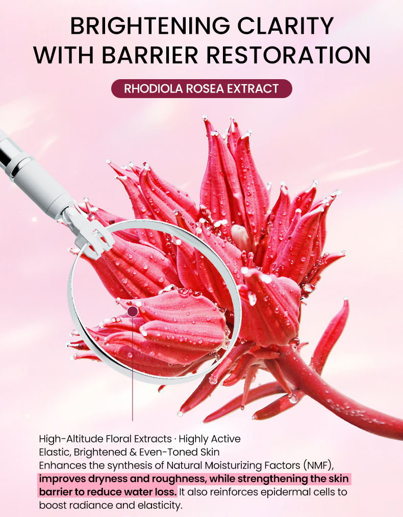 Rhodiola Root Whitening Luxurious Facial Set-Deep Cleansing Even Skin Tone Reduce Blemishes-5 Steps Routine for All Skin Types(pic3)