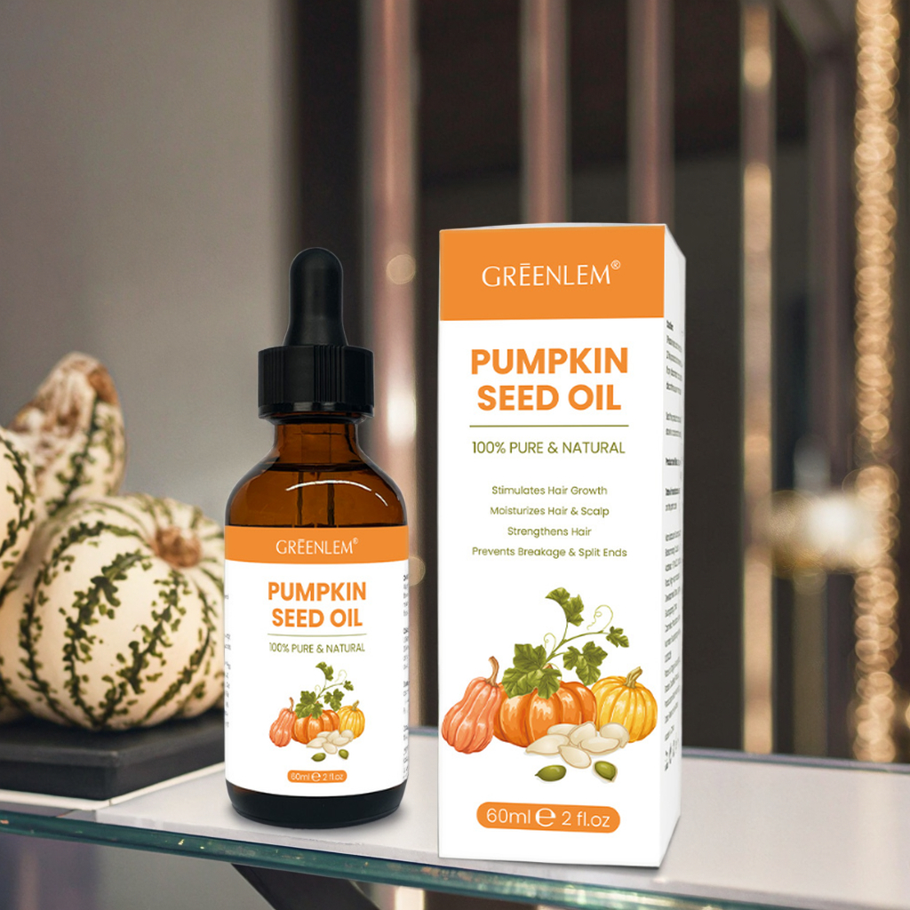 Natural Pumpkin Seed Hair Oil for hair growth treatment Dry hair scalp nutrition fortified anti-frizz liquid body(pic2)