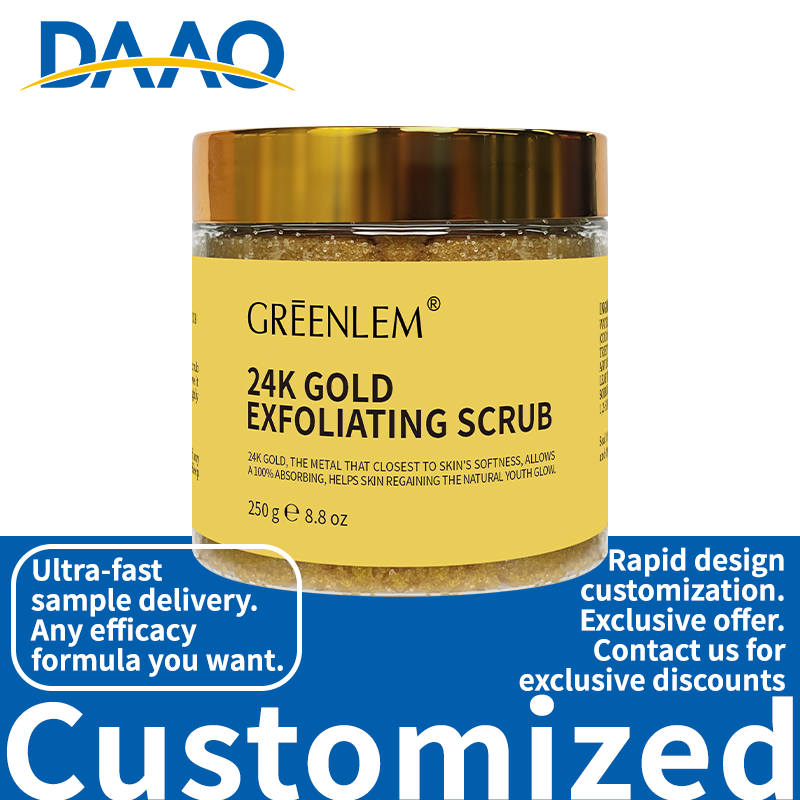 Luxury 24K Gold Face Scrub Exfoliator Vegan Body Scrub with Organic Coconut Oil Anti-Aging Skin Brightening(pic4)